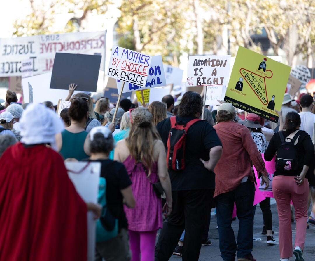 protest march in city